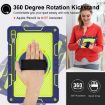 Samsung Galaxy Tab S9+ 360 Rotation Silicone Case Navy Blue/Yellow Green - 2