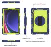 Samsung Galaxy Tab S9+ 360 Rotation Silicone Case Navy Blue/Yellow Green - 4