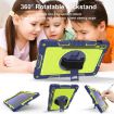 Samsung Galaxy Tab S9+ 360 Rotation Silicone Case Navy Blue/Yellow Green - 5