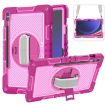 Samsung Galaxy Tab S9+ 360 Rotation Silicone Case Rose Red/Pink - 1