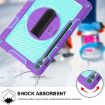 Samsung Galaxy Tab S9+ 360 Rotation Silicone Case - Purple/Mint Green - 3