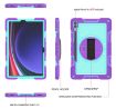 Samsung Galaxy Tab S9+ 360 Rotation Silicone Case - Purple/Mint Green - 4