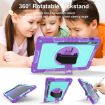 Samsung Galaxy Tab S9+ 360 Rotation Silicone Case - Purple/Mint Green - 5