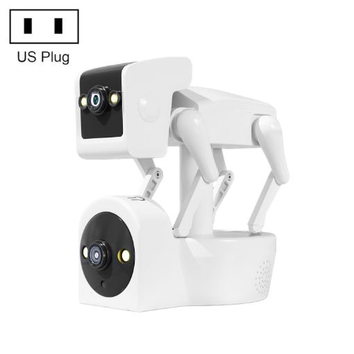 ESCAM PT212 4MP Dual Lens Robot Dog WiFi Camera, US Plug, Cloud Storage - 1