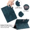 Samsung Galaxy Tab 9 Tiger Pattern Flip Leather Case - Dark Blue - 6