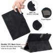 Samsung Galaxy Tab 9 Tiger Pattern Flip Leather Case - Black - 6