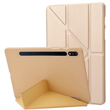 Samsung Galaxy Tab S10+/S9+ Gold Silicone Leather Tablet Case - 1