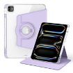 iPad Pro 13 2024 Case - 360 Rotating Clear Acrylic Leather (Purple) - 1