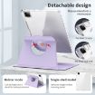 iPad Pro 13 2024 Case - 360 Rotating Clear Acrylic Leather (Purple) - 5