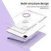 iPad Pro 13 2024 Case - 360 Rotating Clear Acrylic Leather (Purple) - 6