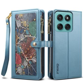 Moto G86 Power ESEBLE Star Series Wallet Case, RFID Leather, Blue - 1
