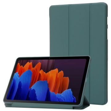 Samsung Galaxy Tab S9+/S10+ Dark Green Silicone Leather Tablet Case - 1