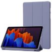 Samsung Galaxy Tab S9+/S10+ Purple Silicone Leather Tablet Case 3-Fold Holder - 1