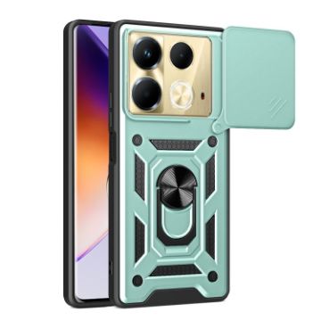 Infinix Note 40 4G Phone Case - Green Sliding Camera Cover TPU+PC - 1