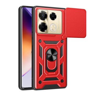 Infinix Note 40 Pro/Pro+ 5G Red TPU+PC Case with Sliding Camera Cover - 1