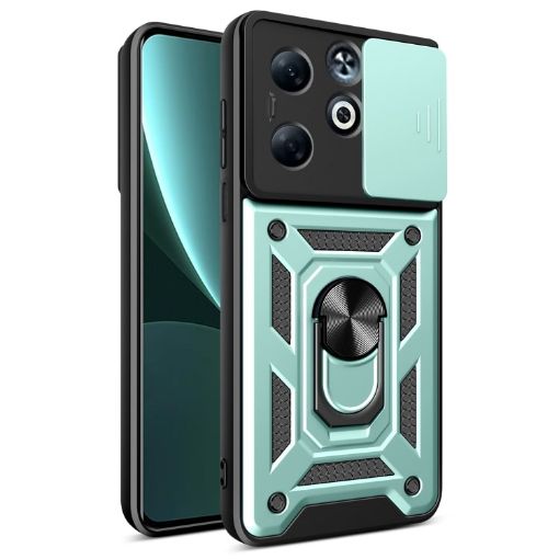 Infinix Smart 8 Plus/8 Pro Green TPU+PC Case with Sliding Camera Cover - 1