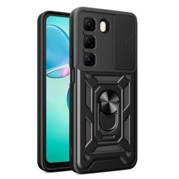 Infinix Hot 50 4G Phone Case Black - Sliding Camera Cover TPU+PC Design - 1