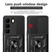 Infinix Hot 50 4G Phone Case Black - Sliding Camera Cover TPU+PC Design - 4