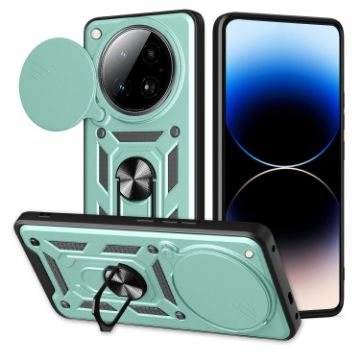 Infinix Zero 40 4G Green Phone Case with Sliding Camera Cover TPU+PC - 1