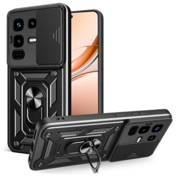 Infinix Note 50 Pro 4G Case - Black Sliding Camera Cover TPU+PC Design - 1