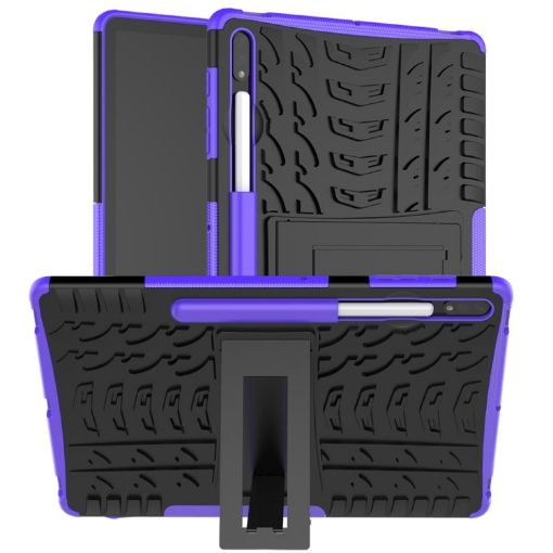Samsung Galaxy Tab S9+ Tire Texture TPU + PC Case - Purple - 1