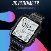 SKMEI 1888 Men's Waterproof Sports Digital Watch, Stainless Steel, Black - 4