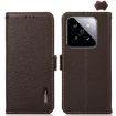 Xiaomi 14 Ultra KHAZNEH Brown Leather RFID Phone Case - 1