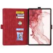 Samsung Galaxy Tab S9 FE Red Love Butterfly Embossed Leather Case - 4