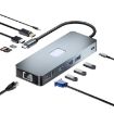 BYL-2309 Type-C Dock: HDMI 4K, DP, VGA, RJ45, USB3.2, Audio, PD100W, SD/TF - 1