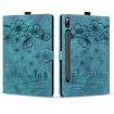 Samsung Galaxy Tab S9+/S8+/S7+ Green Sakura Cat Leather Case - 2