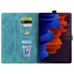 Samsung Galaxy Tab S9+/S8+/S7+ Green Sakura Cat Leather Case - 3