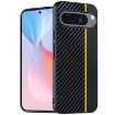 Google Pixel 10/10 Pro Ultra-thin Carbon Fiber Texture Case (Black Yellow) - 1