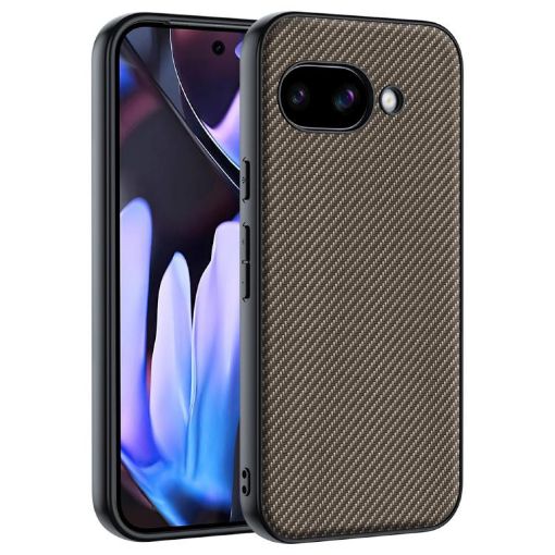 Google Pixel 9a Ultra-thin Gold Carbon Fiber Texture Phone Case - 1