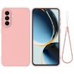 Samsung Galaxy A26 5G Pink Liquid Silicone Dropproof Phone Case - 1
