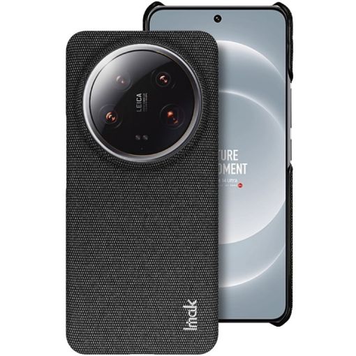Xiaomi 14 Ultra 5G imak Ruiyi Cloth Texture PU + PC Case Black - 1