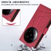 Xiaomi 14 Ultra Red PU Leather Texture Embossed Line Phone Case - 6