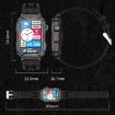 CF26 1.57" BT5.2 Smart Bracelet, Sleep Detection, Camo Black Silicone Strap - 9