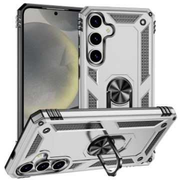 Samsung Galaxy S25 5G Shockproof TPU + PC Phone Case - Silver - 1