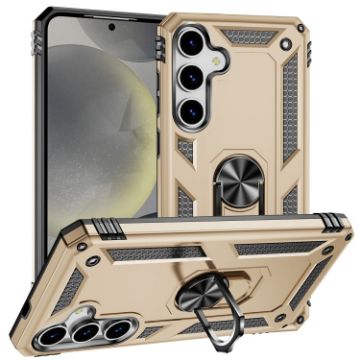 Samsung Galaxy S25+ 5G Shockproof Gold TPU PC Phone Case - 1