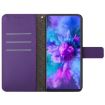 OPPO A5x 4G/5G Global Rhombic Grid Leather Phone Case - Purple - 3