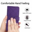 OPPO A5x 4G/5G Global Rhombic Grid Leather Phone Case - Purple - 5