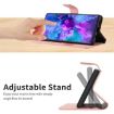 OPPO A5x 4G/5G Global Pink Leather Phone Case Rhombic Grid Texture - 4