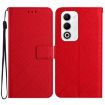 OPPO A5 5G Red Leather Phone Case - Rhombic Grid Texture Global - 1