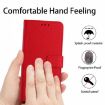 OPPO A5 5G Red Leather Phone Case - Rhombic Grid Texture Global - 5