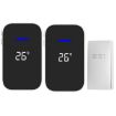 Wireless Doorbell & Elderly Pager with Temp Display, US Plug - White - 1
