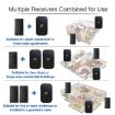 Wireless Doorbell & Elderly Pager with Temp Display, EU Plug - Black - 9