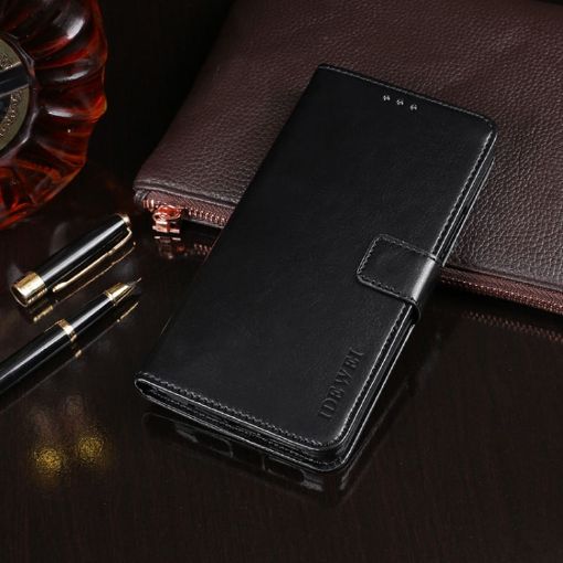 Ulefone Note 8P Leather Case: Flip, Holder, Card Slots, Wallet - Black - 1