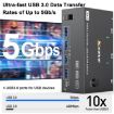8K 30Hz USB3.0 Triple Monitor KVM Switch - KC-KVM203DH, US Plug - 5