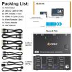 8K 30Hz USB3.0 Triple Monitor KVM Switch - KC-KVM203DH, US Plug - 8
