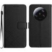 Xiaomi 14 Ultra Black Rhombic Grid Leather Phone Case - 1